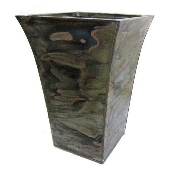 New Lowes Galvanized Metal Decorative Trash Can - Picture 1 of 14